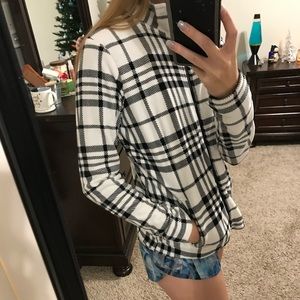 White and Black striped sweater